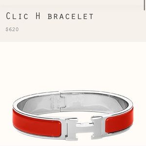 Hermes red bracelet